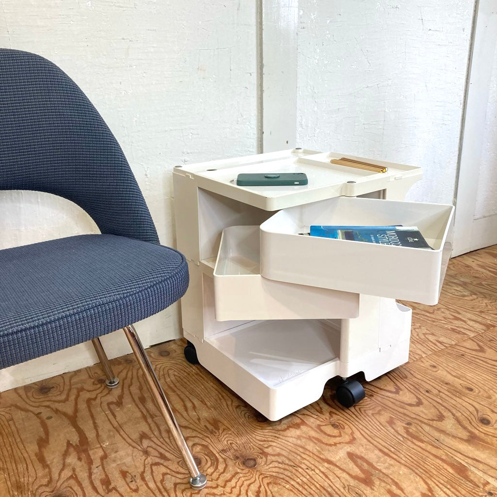 B-LINE ボビーワゴン 2段2トレイ ホワイト  中古