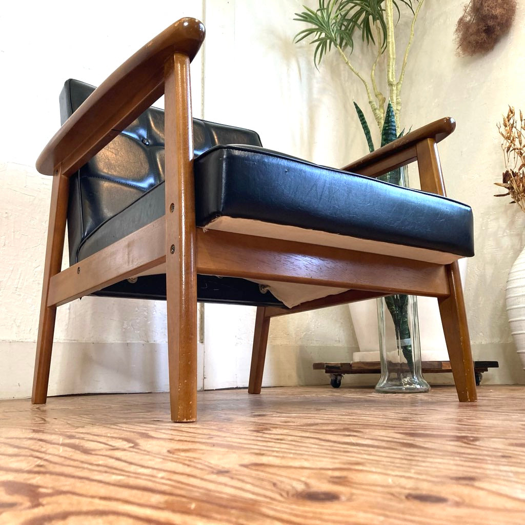 karimoku / カリモク家具 アームソファ Kチェア スタンダードブラック ヴィンテージ