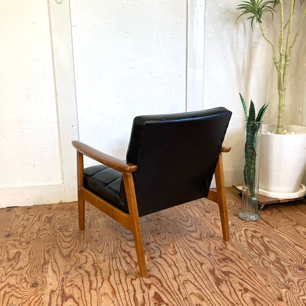 karimoku / カリモク家具 アームソファ Kチェア スタンダードブラック ヴィンテージ
