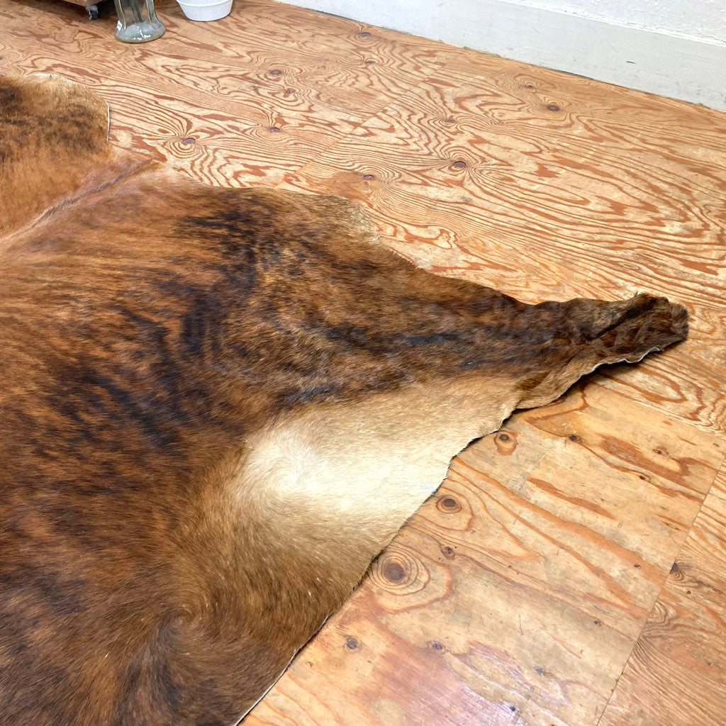 カウラグ ブラウン 大判 ハラコ 敷物 中古