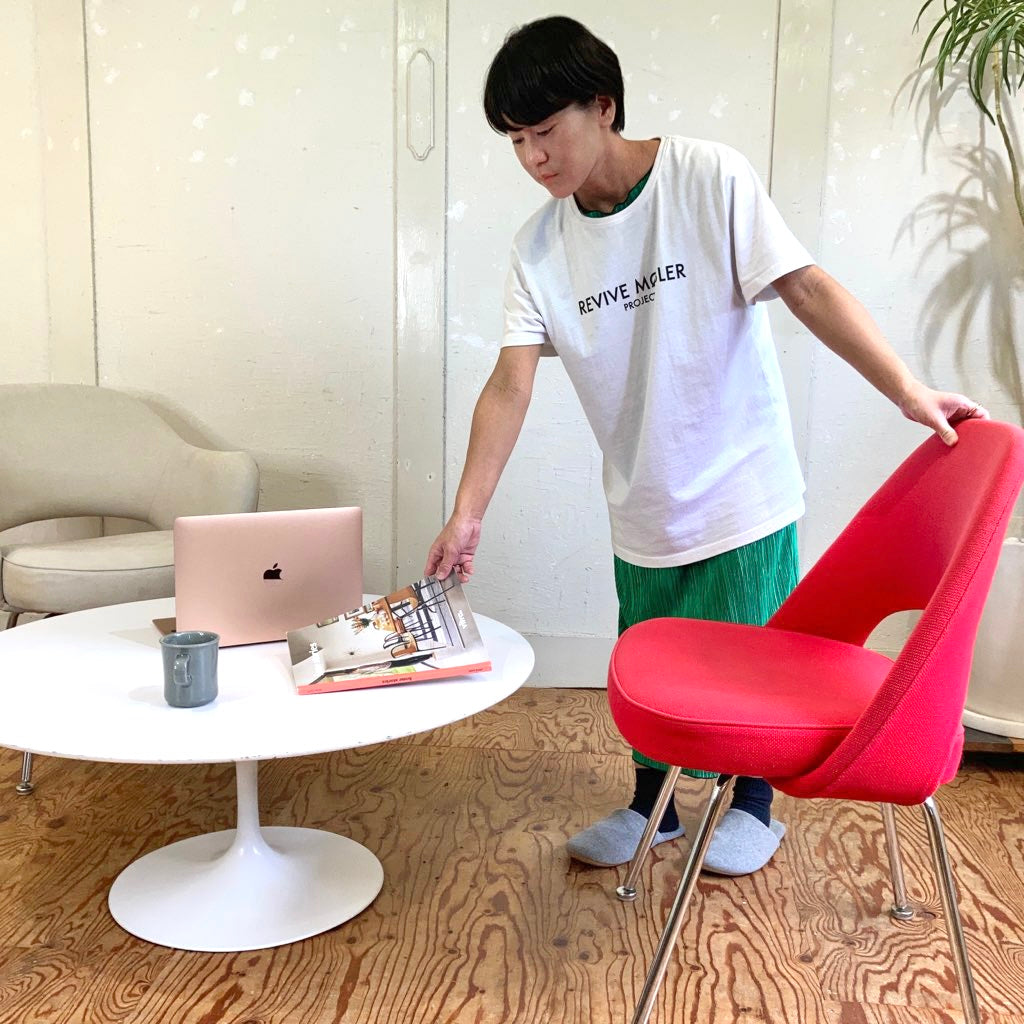 ノル / Knoll カンファレンス アームレスチェア 72チェア 赤 エーロ・サーリネン ヴィンテージ