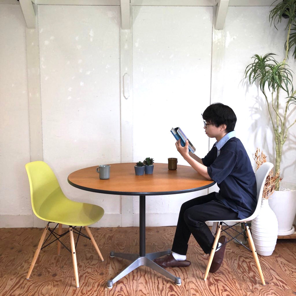 ハーマンミラー / Herman Miller コントラクトベース ラウンドテーブル オーク突板 チャールズ&レイ・イームズ ヴィンテージ