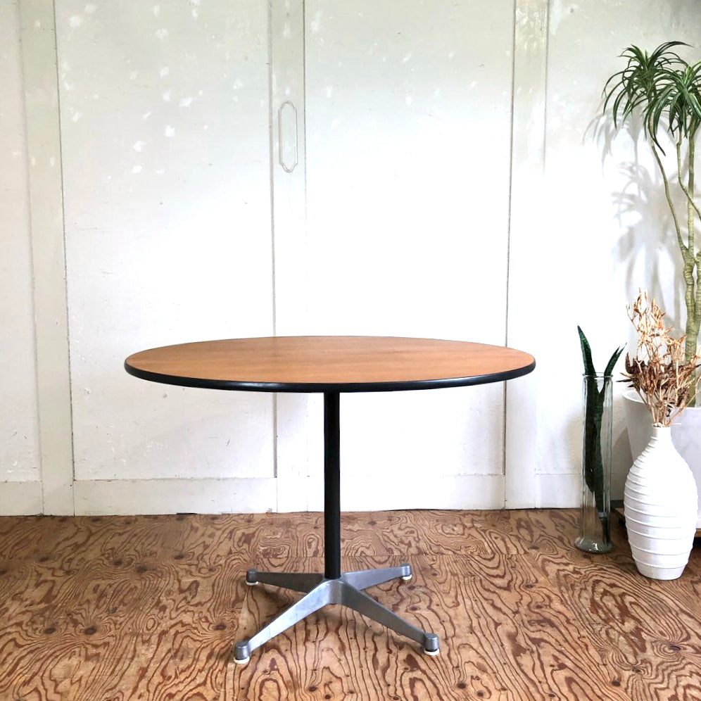 ハーマンミラー / Herman Miller コントラクトベース ラウンドテーブル オーク突板 チャールズ&レイ・イームズ ヴィンテージ
