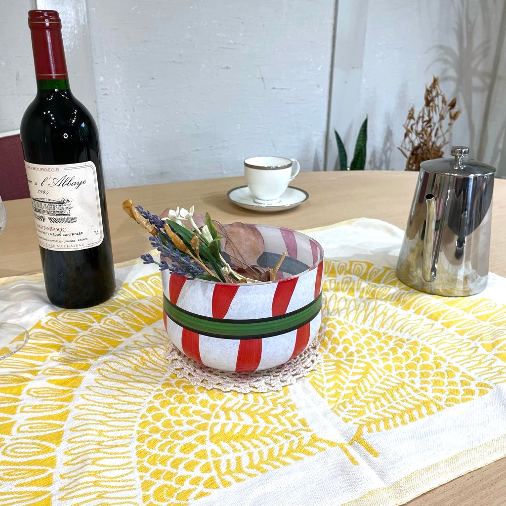 コスタボダ / KOSTA BODA リボン / Ribbon ガラスボウル 赤 Ulrica Hydman-Vallien 北欧 ヴィンテージ