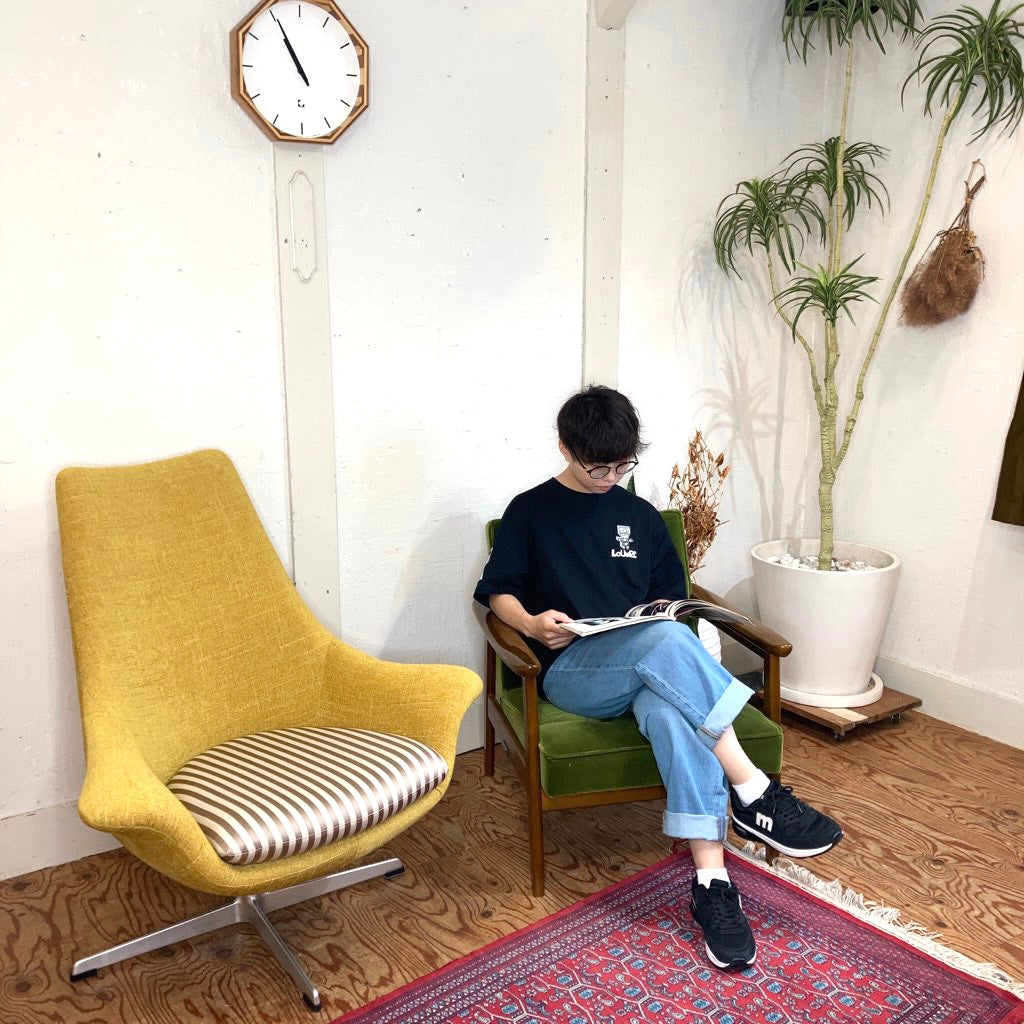 カリモク60 / karimoku Kチェア アームチェア モケットグリーン 1シーター 1人掛け 中古