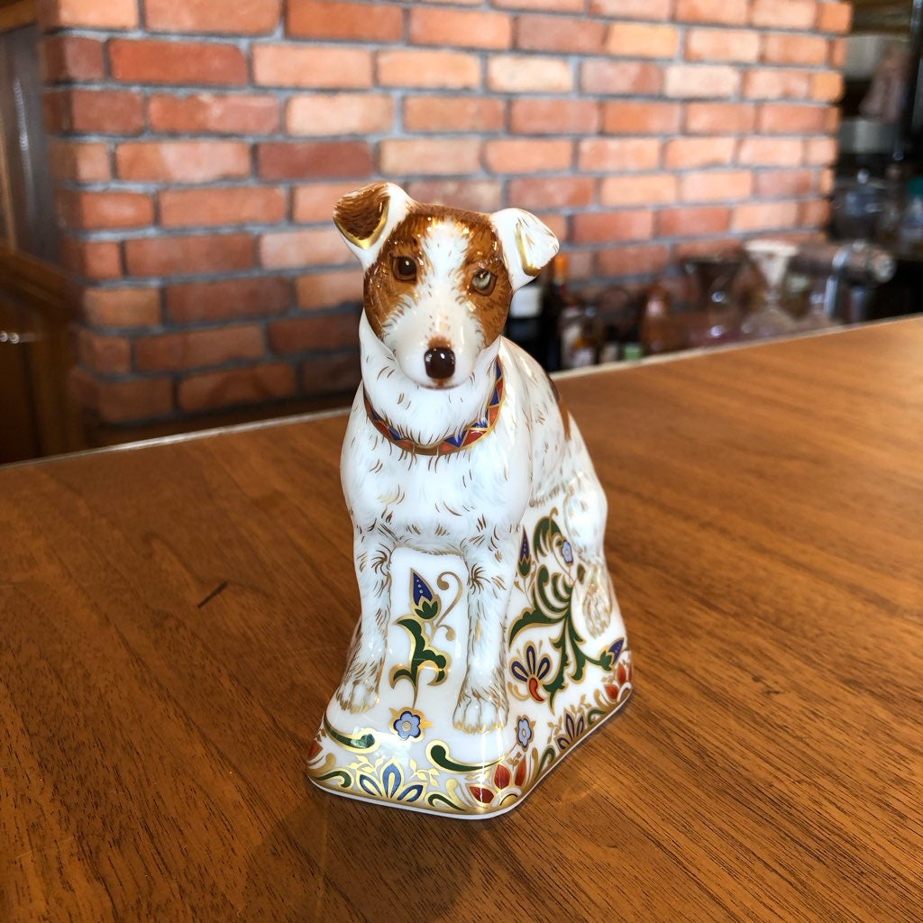 ロイヤルクラウンダービー / Royal Crown Derby パーソン ジャック ラッセルテリア 置物 中古