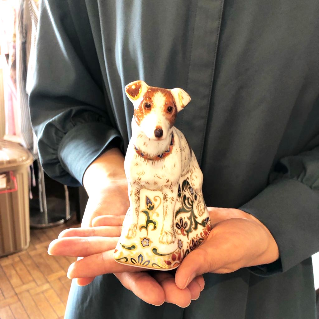 ロイヤルクラウンダービー / Royal Crown Derby パーソン ジャック ラッセルテリア 置物 中古