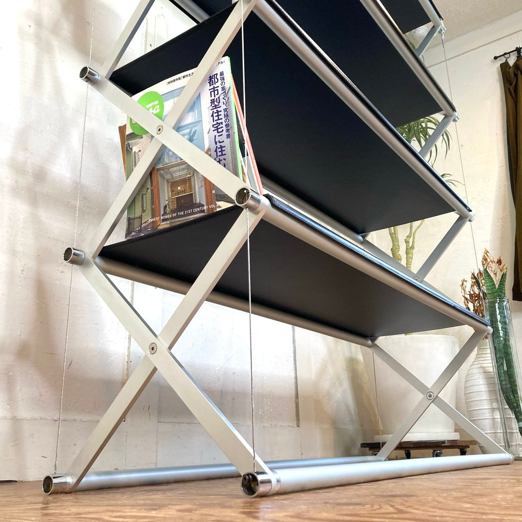 サポリティイタリア / Saporiti Italia オープンシェルフ 本革 飾り棚 中古