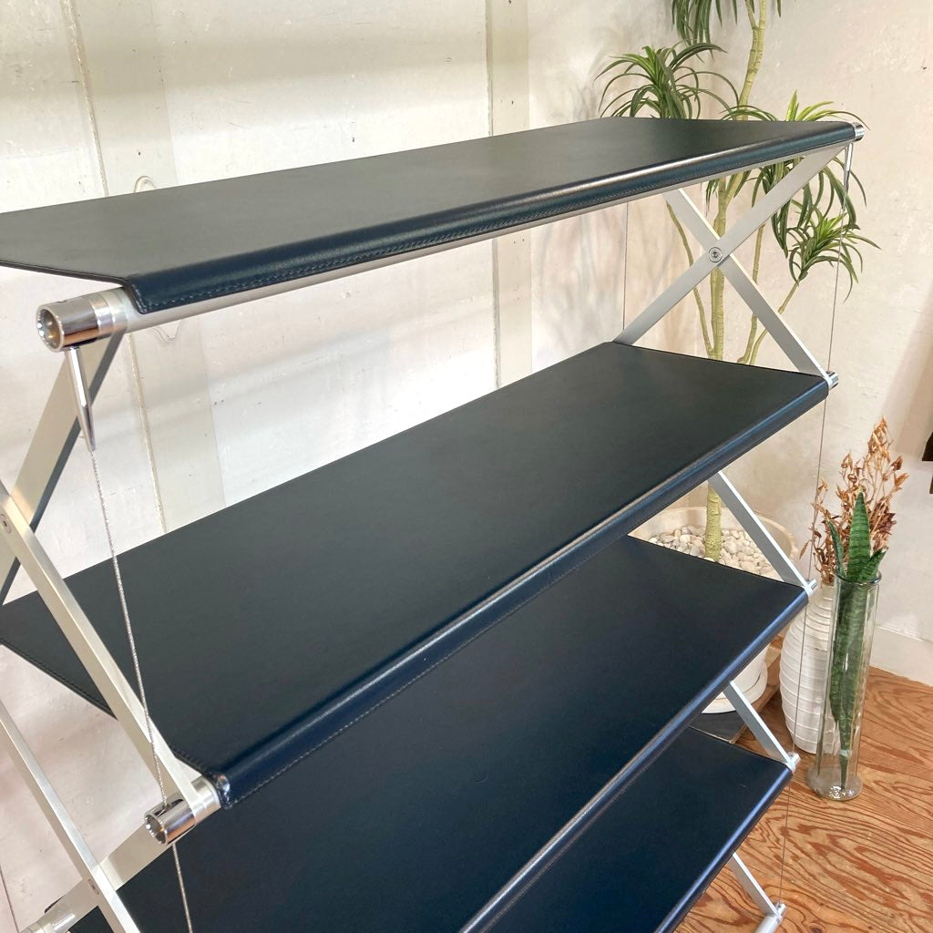 サポリティイタリア / Saporiti Italia オープンシェルフ 本革 飾り棚 中古