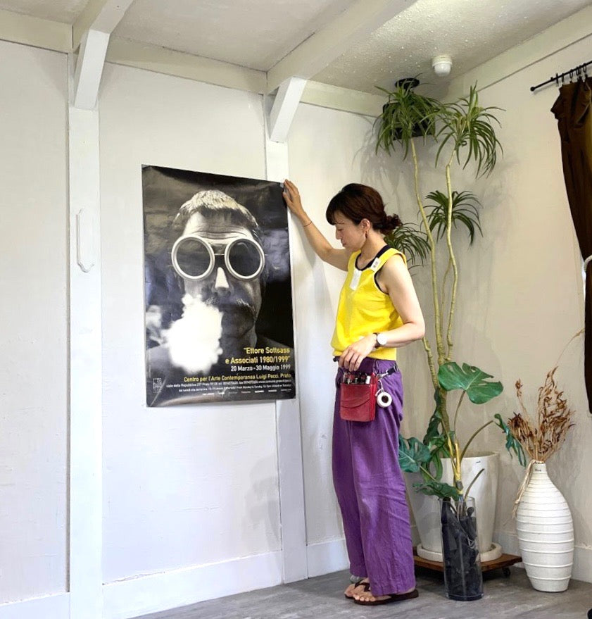 エットレ・ソットサス / Ettore Sottsass 展覧会ポスター ヴィンテージ 69×99 枠無し ポスターのみ