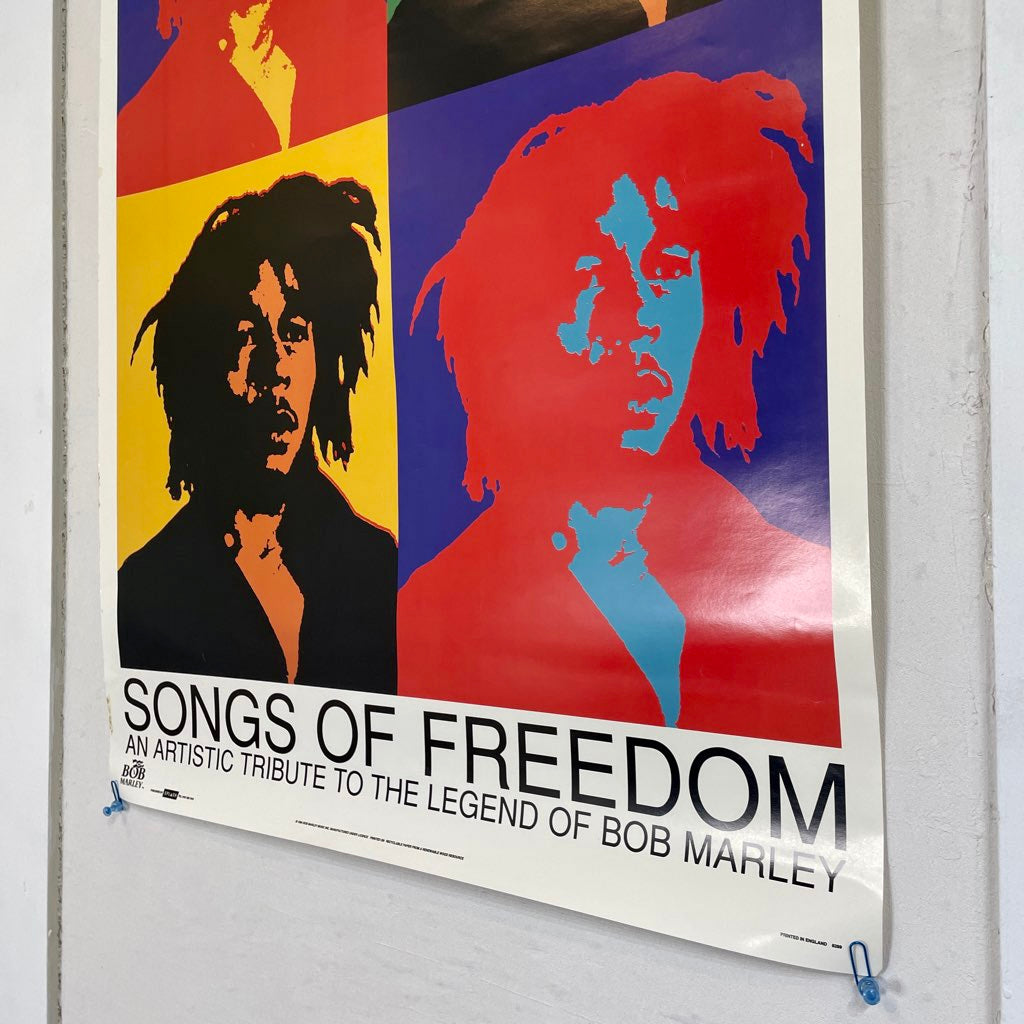 ボブマーリー 「SONGS OF FREEDOM」ポスター ヴィンテージ 64×90 枠無し ポスターのみ