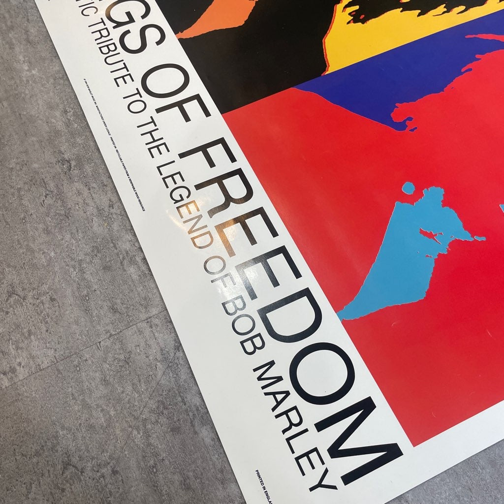ボブマーリー 「SONGS OF FREEDOM」ポスター ヴィンテージ 64×90 枠無し ポスターのみ