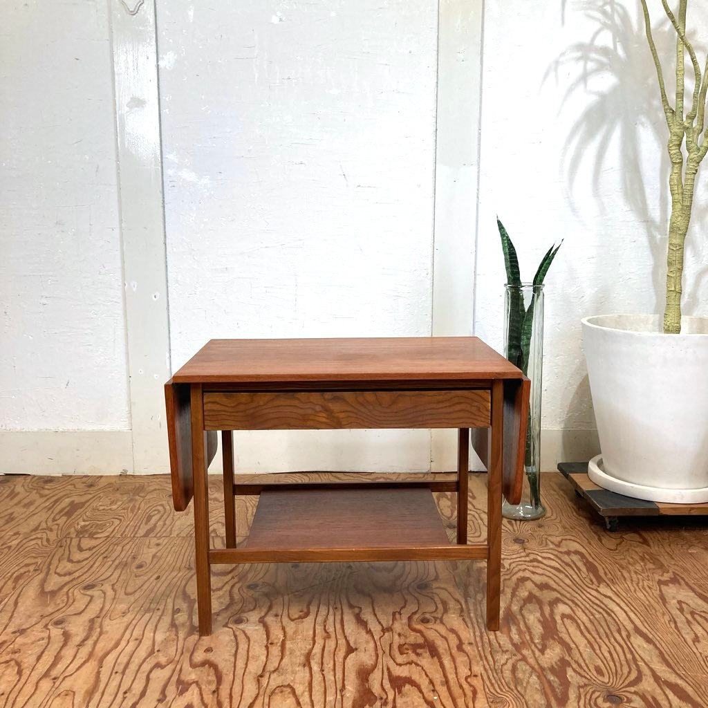 北欧 バタフライテーブル ソーイングテーブル サイドテーブル チーク材  ヴィンテージ
