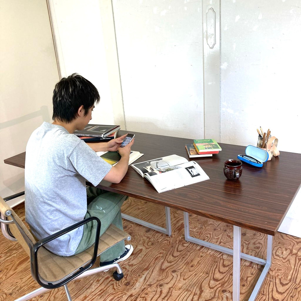 ビスレー / BISLEY スチール Lフット600 + メラミン天板 デスク ミッドセンチュリー 中古