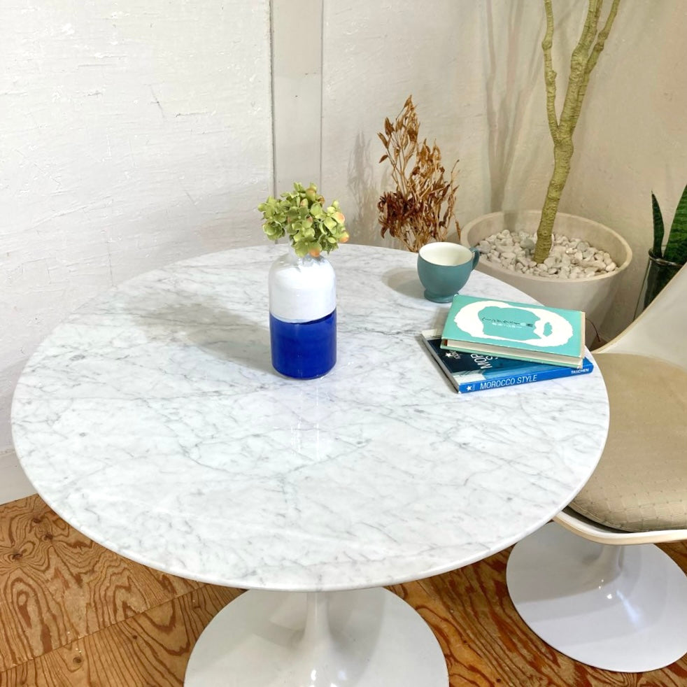 ノル / Knoll チューリップテーブル コーヒーテーブル L 【1】 直径80cm 大理石天板 エーロサーリネン ラウンド ヴィンテージ