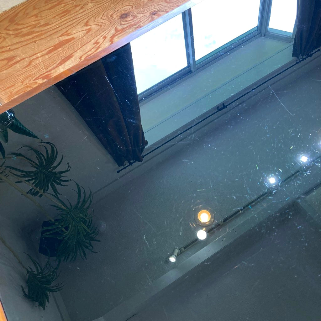 ガラスローテーブル 引出し 収納付き ウォールナット 中古