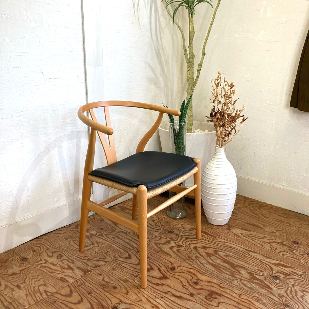 カールハンセン&サン /  Carl Hansen & Søn CU CH24 Yチェア専用 チェアパッド レザークッション ブラック 中古