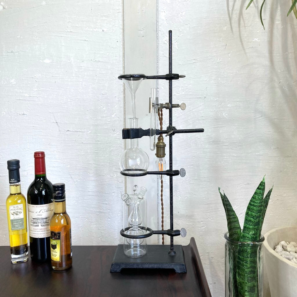 アイアン 試験管 創作ライト テーブルランプ オブジェ インテリア 中古