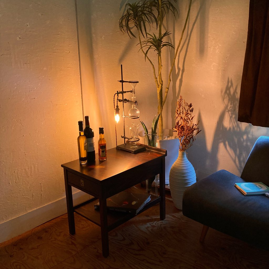 アイアン 試験管 創作ライト テーブルランプ オブジェ インテリア 中古