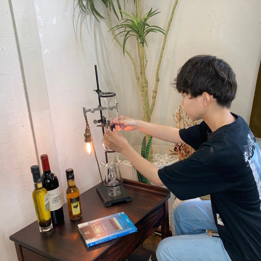 アイアン 試験管 創作ライト テーブルランプ オブジェ インテリア 中古