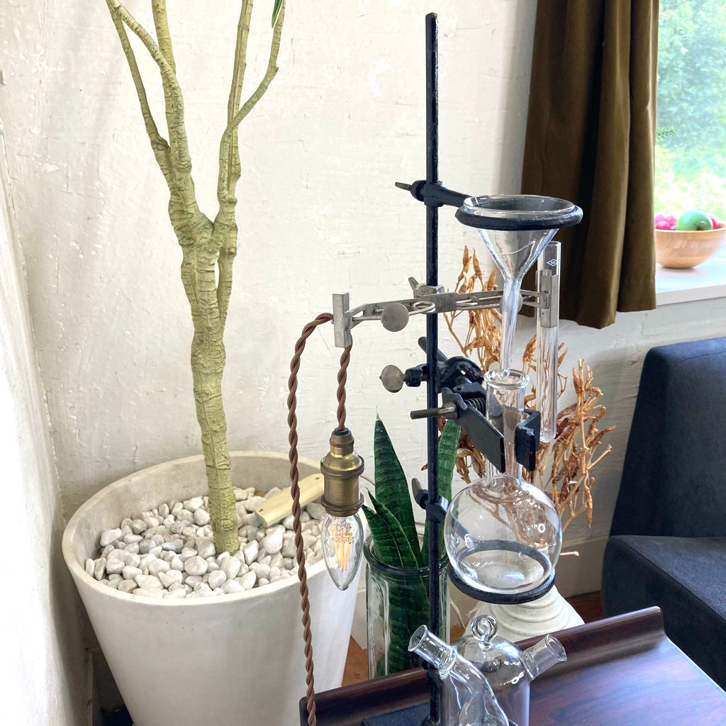 アイアン 試験管 創作ライト テーブルランプ オブジェ インテリア 中古