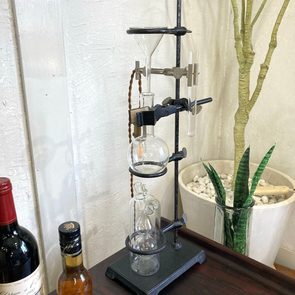 アイアン 試験管 創作ライト テーブルランプ オブジェ インテリア 中古