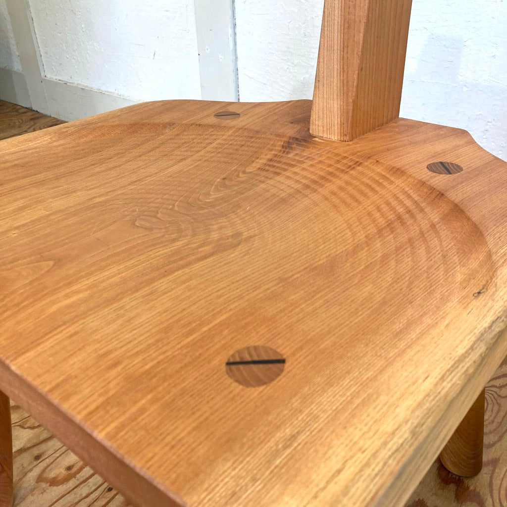 ニレ無垢材 ダイニングチェア 中古