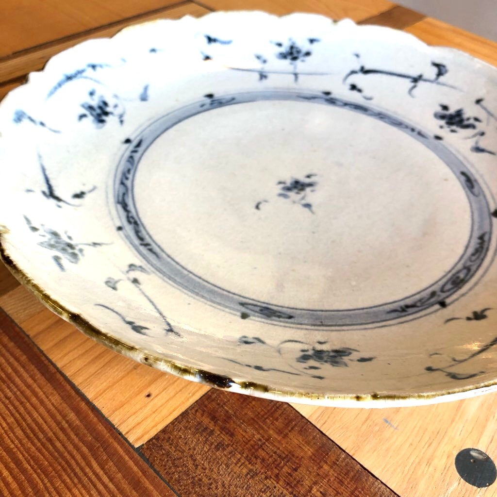 染付輪花大皿 6枚セット 藤田佳三 未使用