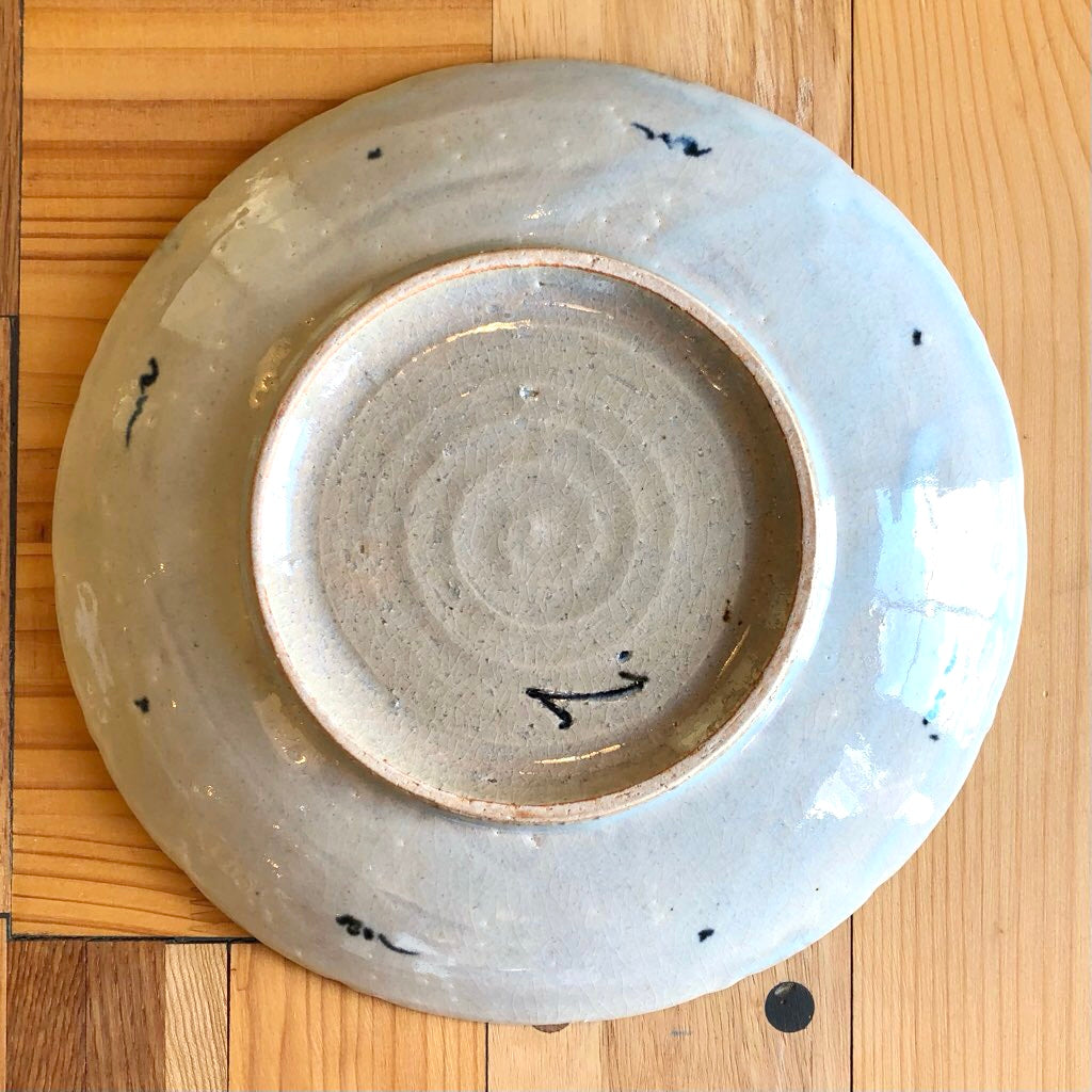 染付輪花大皿 6枚セット 藤田佳三 未使用