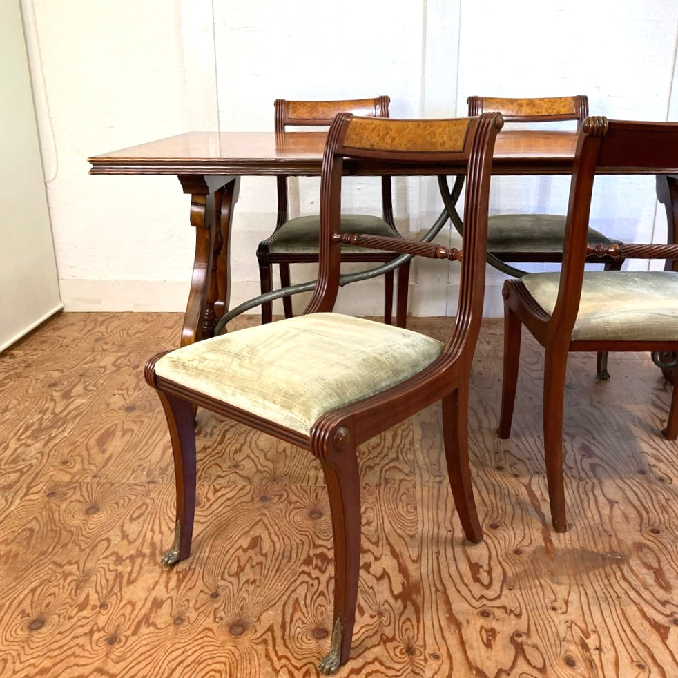 ジャンセン / jansen クラシックスタイル ダイニング5点セット テーブル チェア 中古