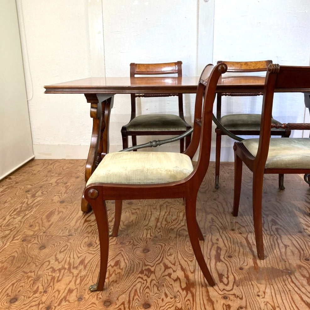 ジャンセン / jansen クラシックスタイル ダイニング5点セット テーブル チェア 中古