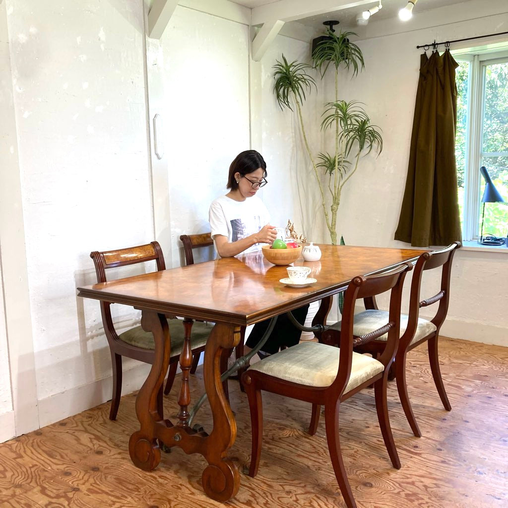 ジャンセン / jansen クラシックスタイル ダイニング5点セット テーブル チェア 中古