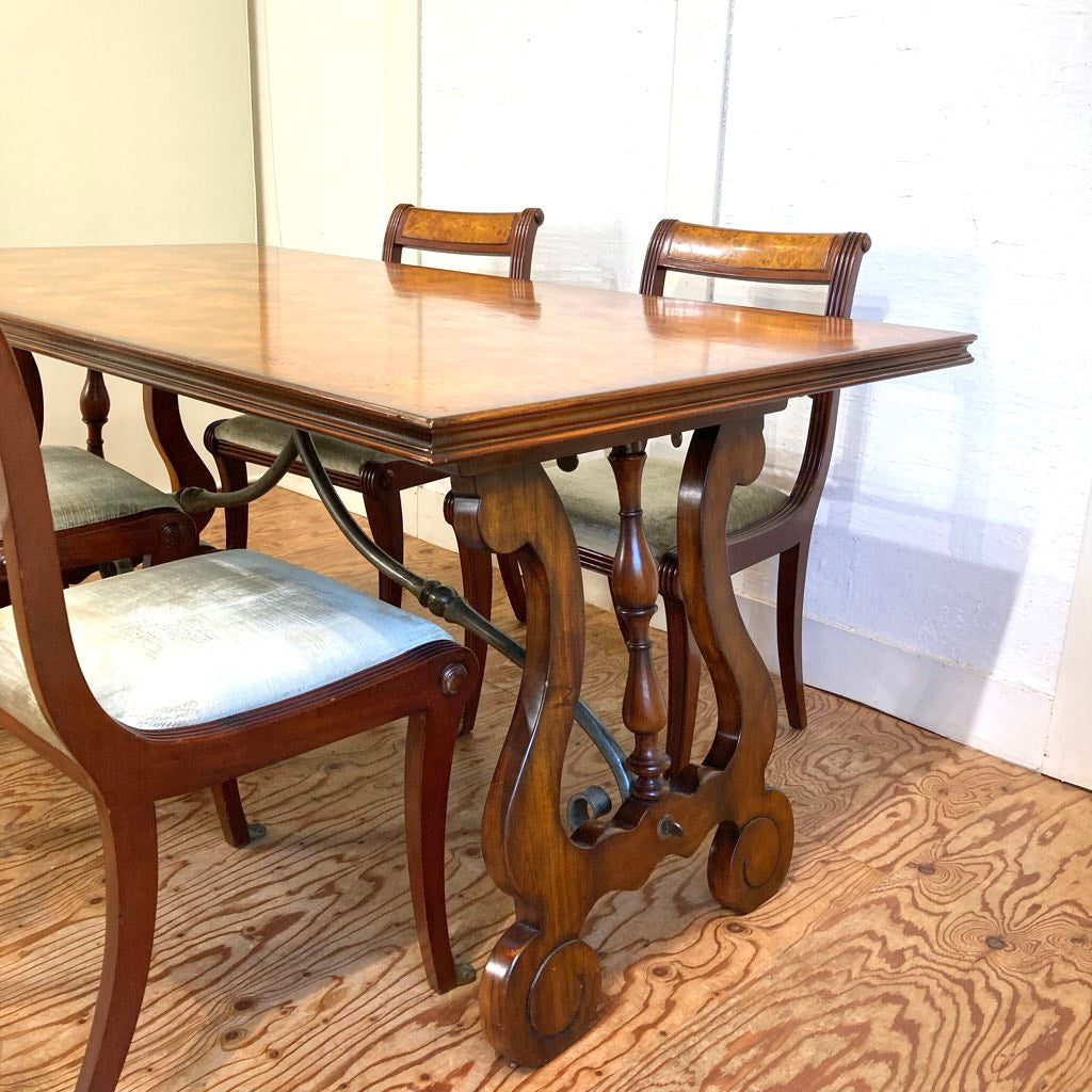 ジャンセン / jansen クラシックスタイル ダイニング5点セット テーブル チェア 中古