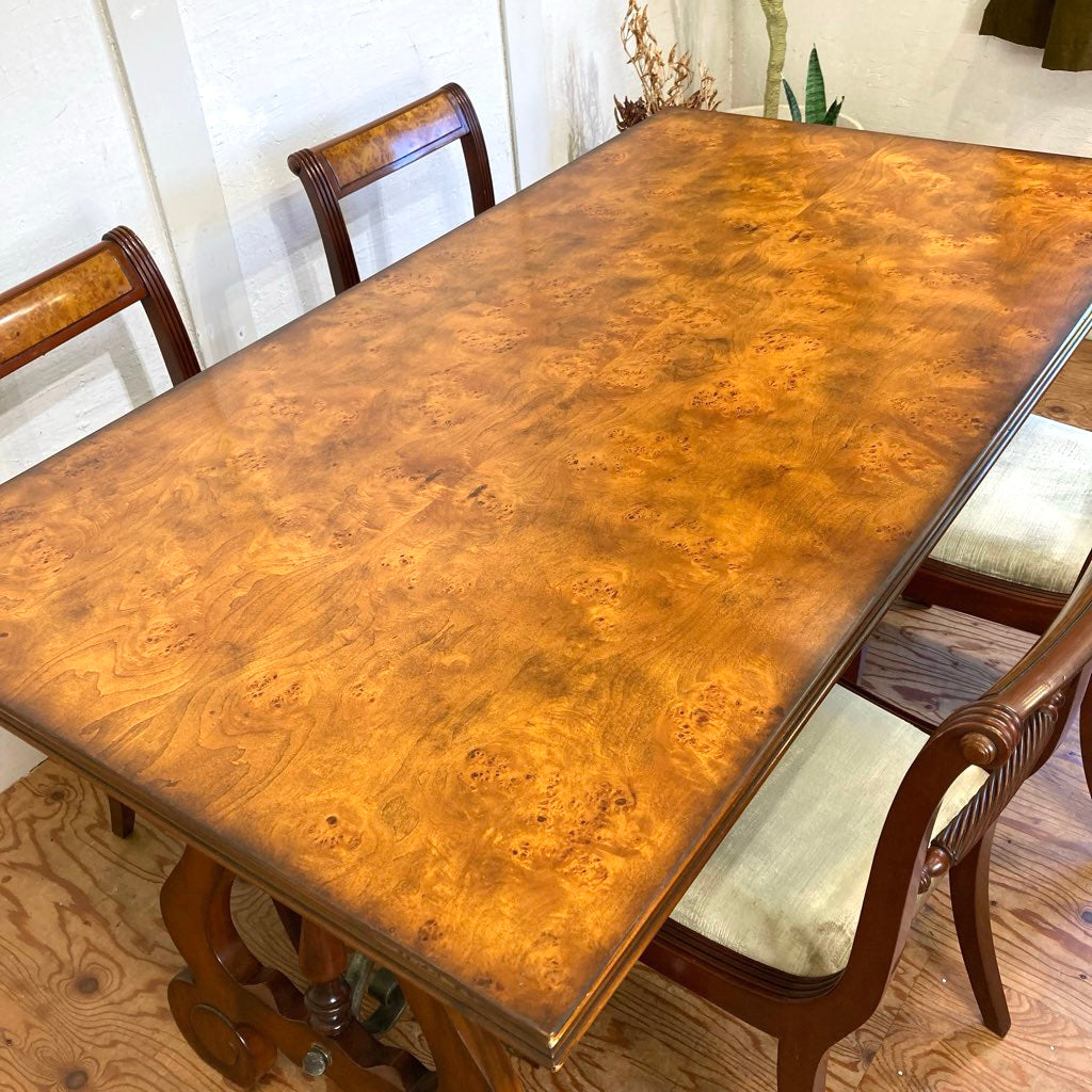 ジャンセン / jansen クラシックスタイル ダイニング5点セット テーブル チェア 中古