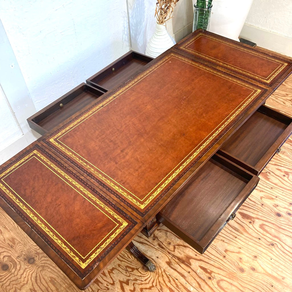 バタフライ ローテーブル リビングテーブル クラシックスタイル 引出し付き 中古