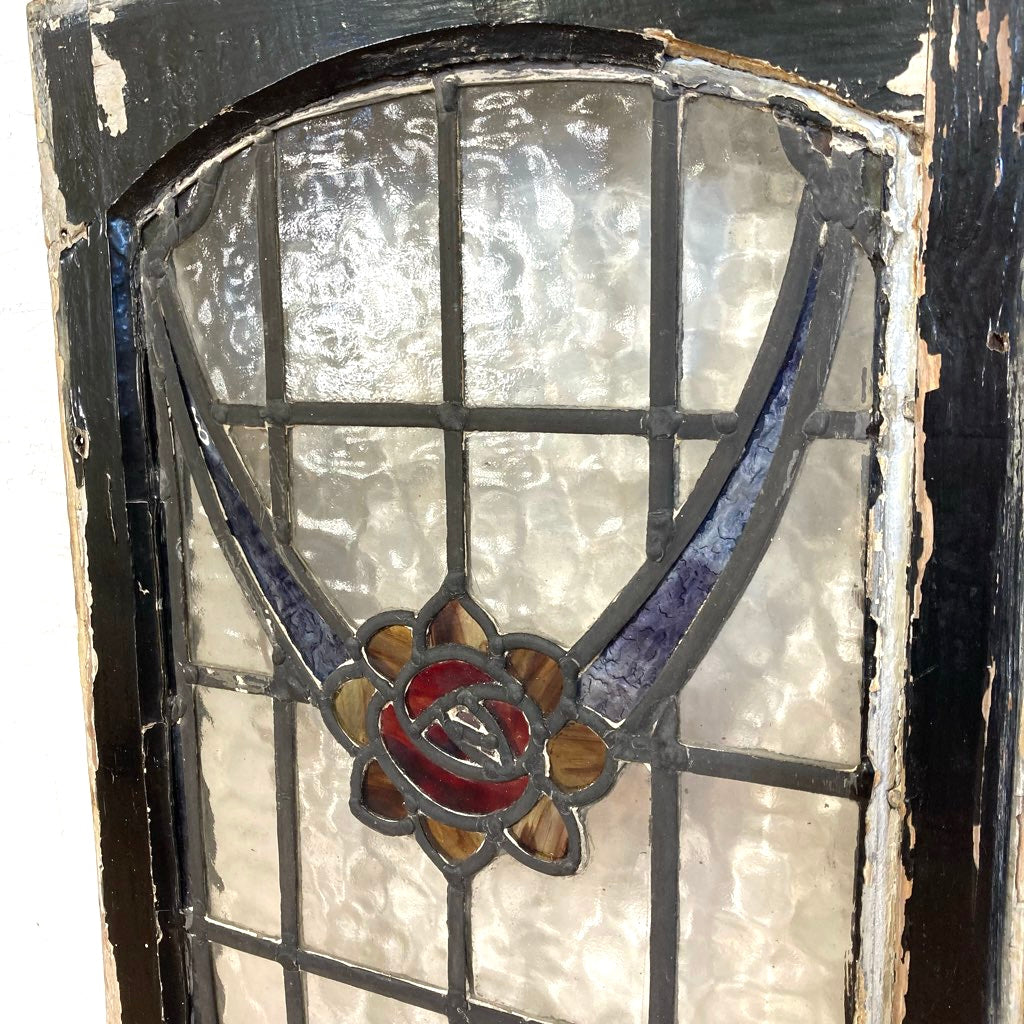 ステンドグラス 木枠 ブラックフレーム ディスプレイ 壁掛け アンティーク