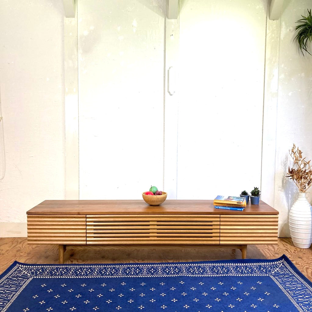 飛騨産業 / HIDA キツツキ スタンダードコレクション AVキャビネット オーク&ウォールナット ツートン TVボード 中古