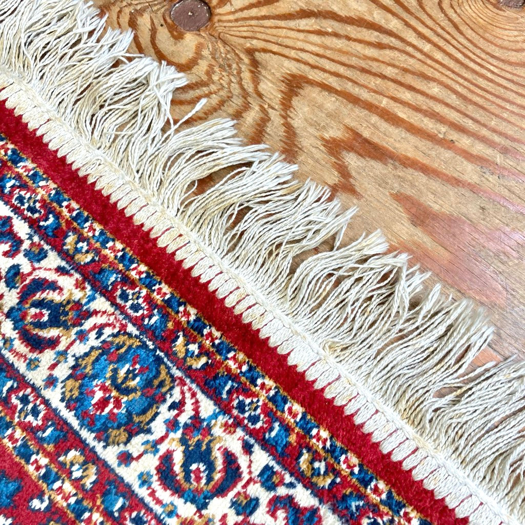 キルマンラグ / KIRMAN RUG 小 敷物 ラグ 玄関マット【赤】 中古