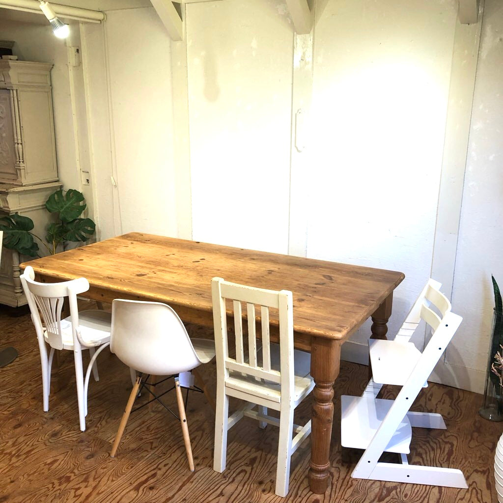 パイン無垢材 ダイニングテーブル 作業台 W182 ヴィンテージ