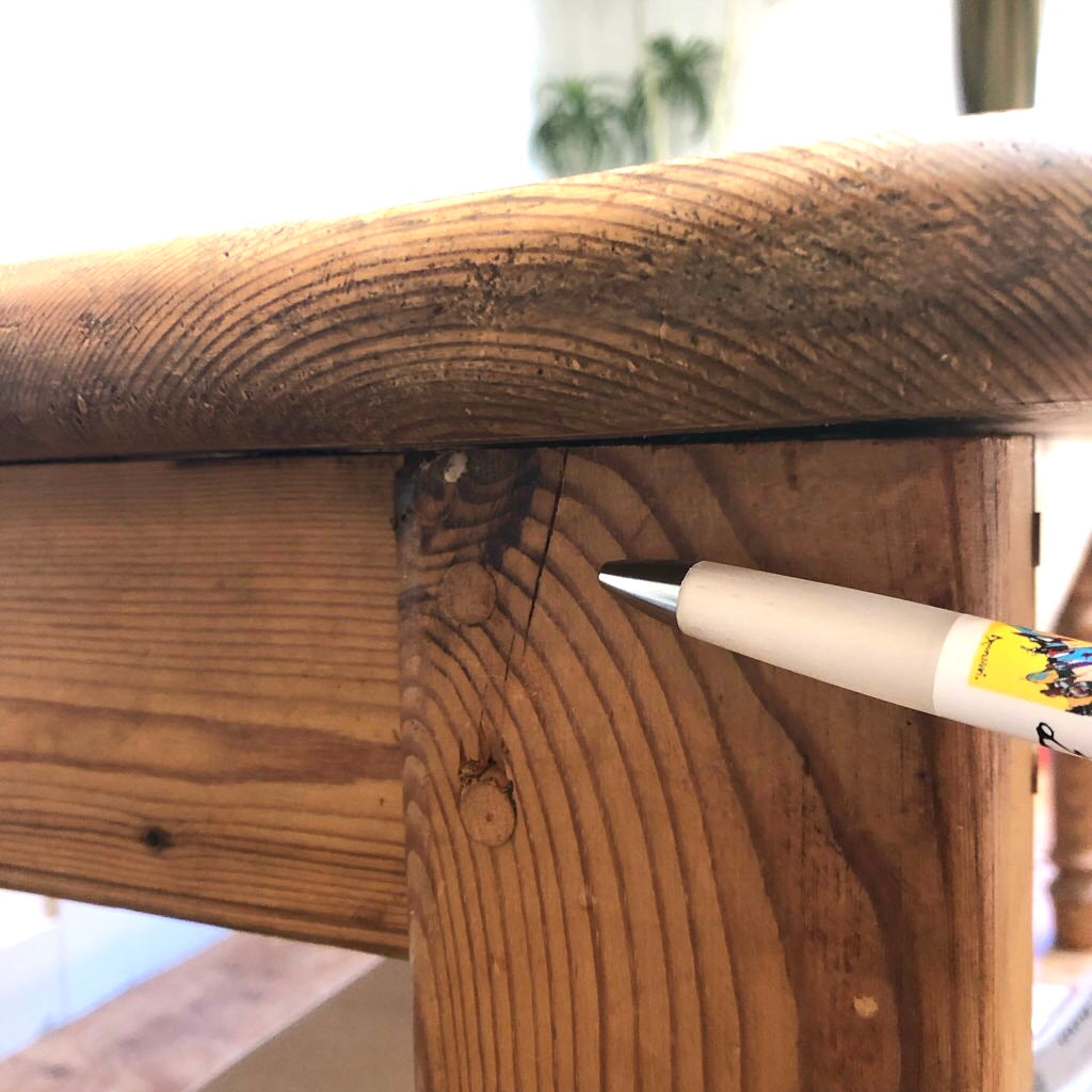 パイン無垢材 ダイニングテーブル 作業台 W182 ヴィンテージ