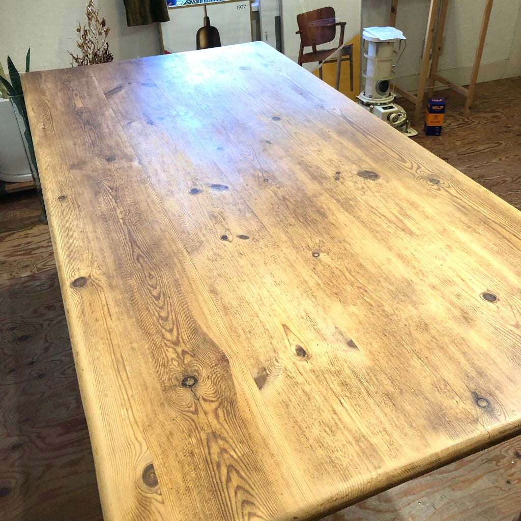 パイン無垢材 ダイニングテーブル 作業台 W182 ヴィンテージ