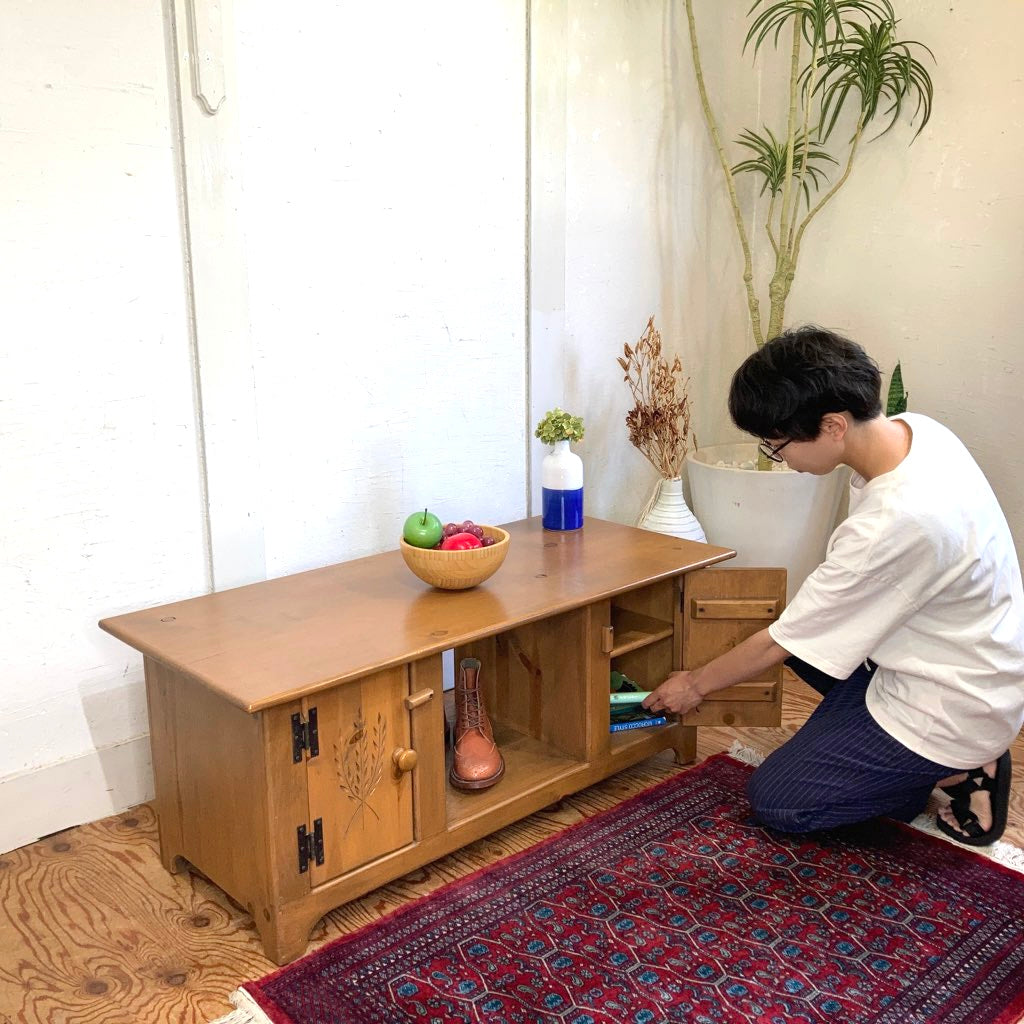アンファン / enfant キャビネット チェスト パイン材 中古 収納家具 