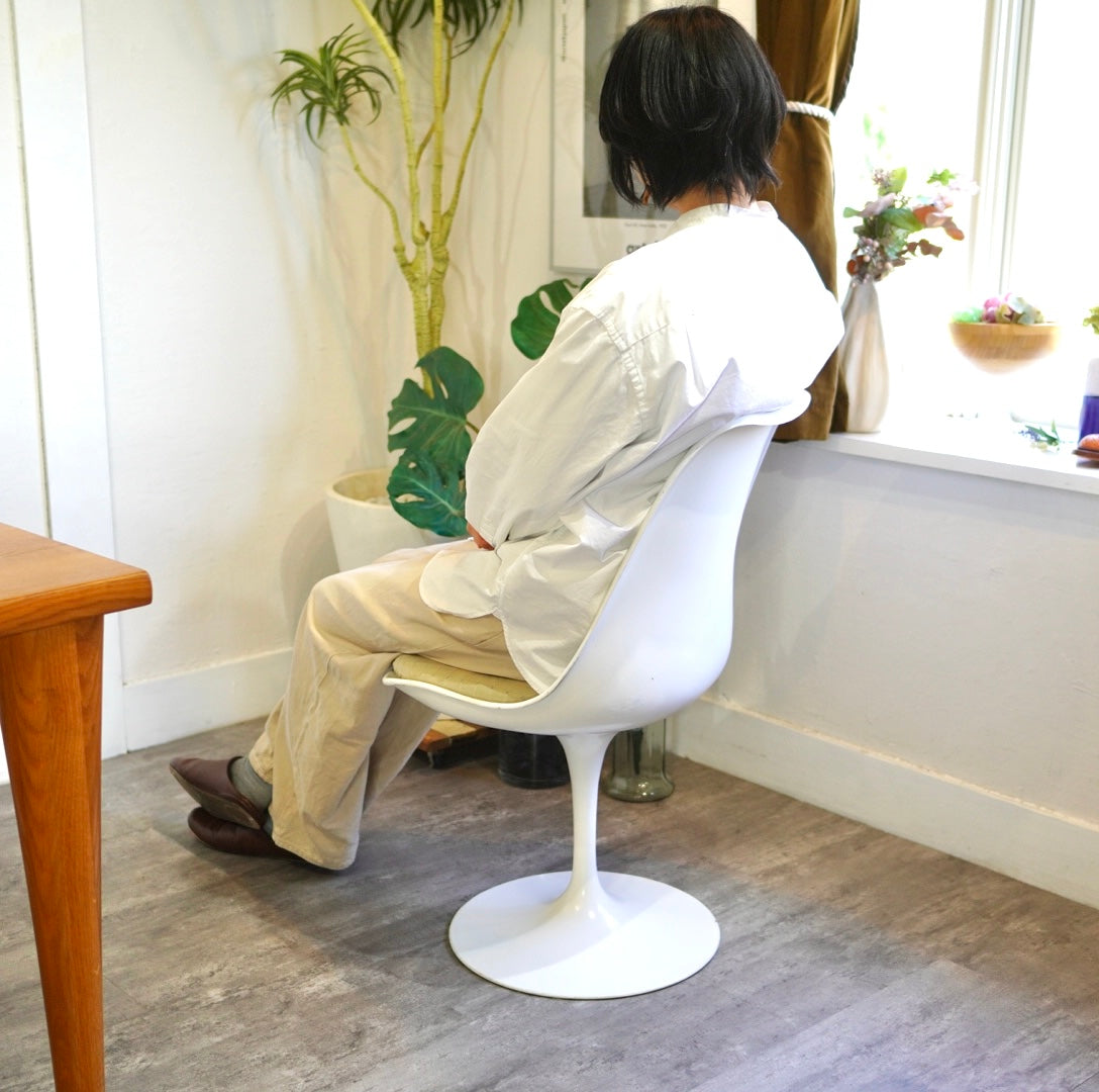 ノール / Knoll チューリップチェア 【ベージュ】 ダイニングチェア エーロ・サーリネン ヴィンテージ 【ゴムなし】