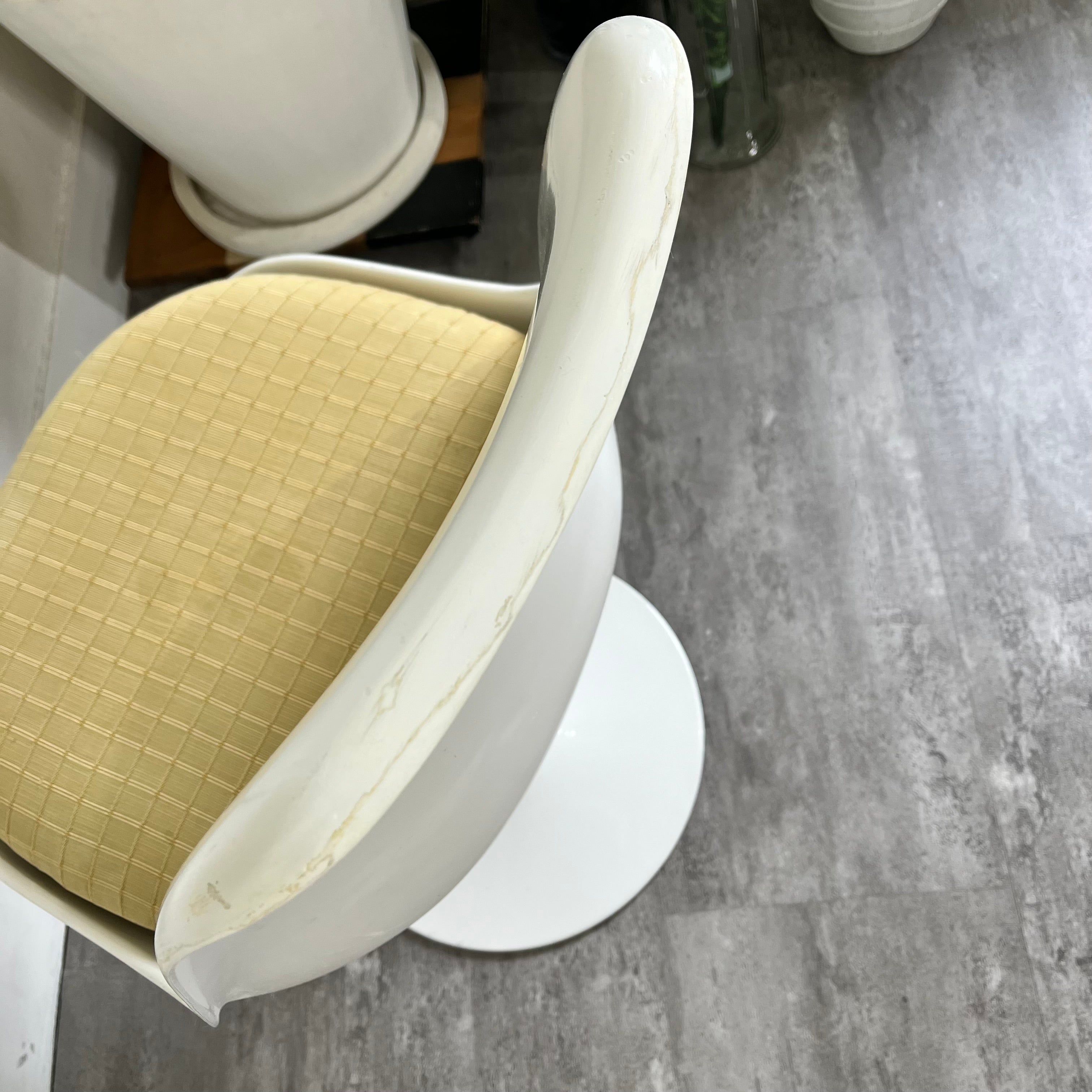 ノール / Knoll チューリップチェア 【イエロー】 ダイニングチェア エーロ・サーリネン ヴィンテージ 【ゴムなし】