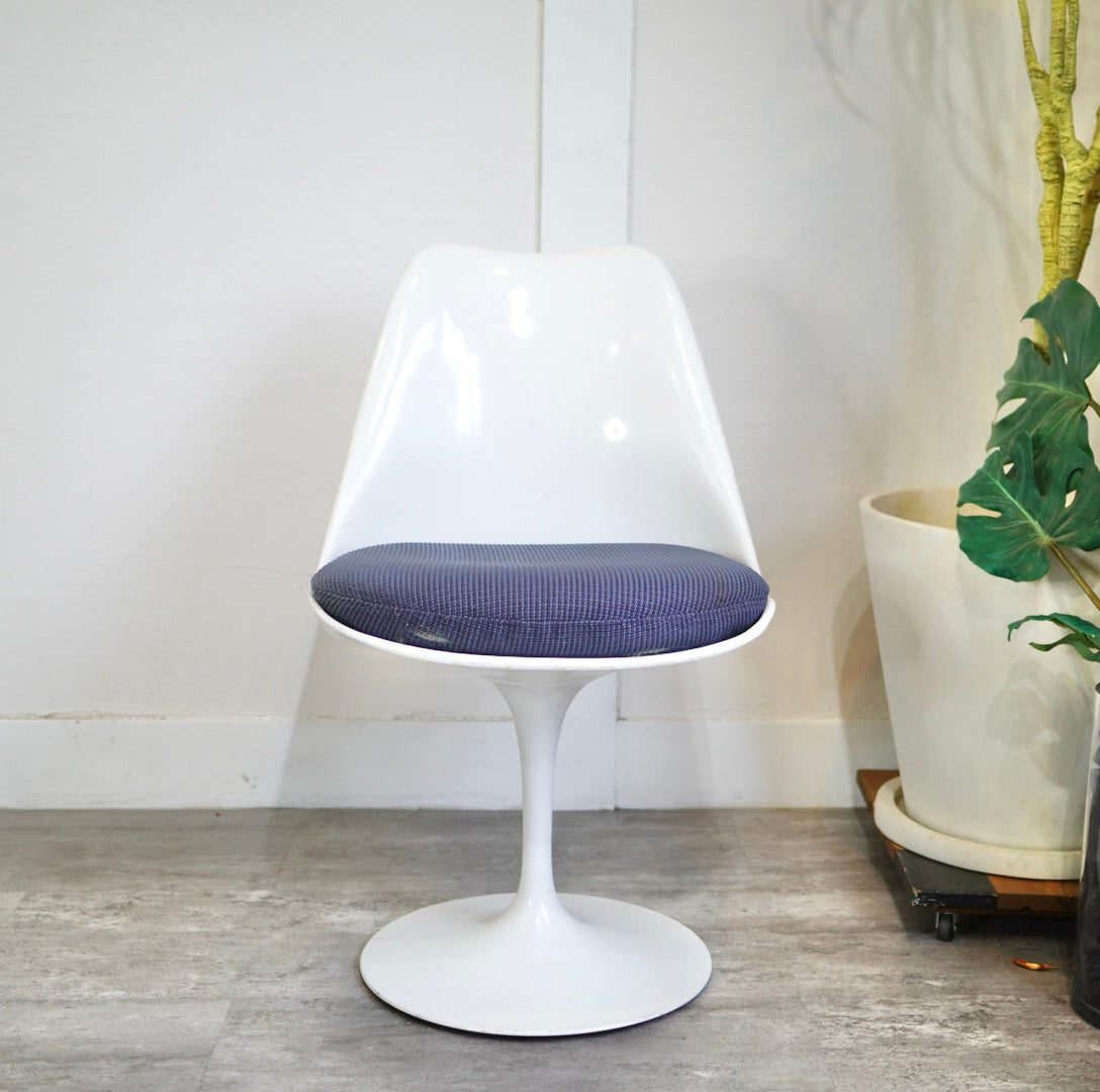 ノール / Knoll チューリップチェア 【ブルー】 ダイニングチェア エーロ・サーリネン ヴィンテージ 【ゴムなし】