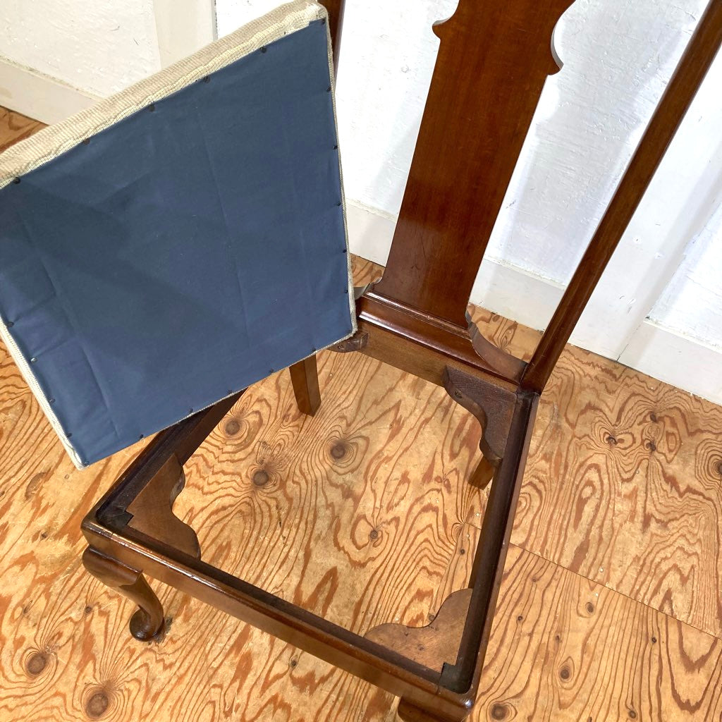 ニードルポイント ダイニングチェア 花柄 英国アンティーク 【1】