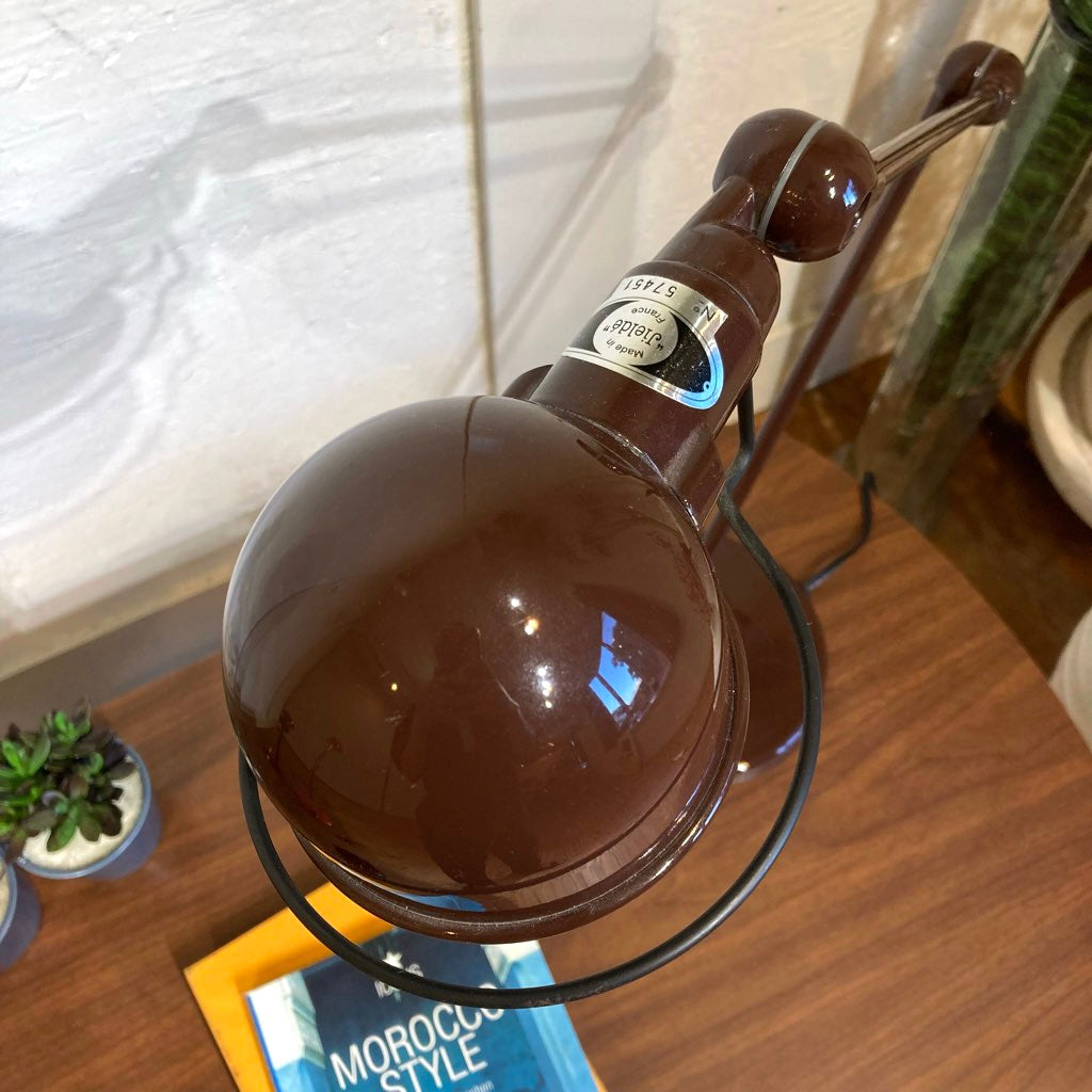 ジェルデ / JIELDE 2アーム デスクランプ JD333 ブラウン インダストリアル 中古