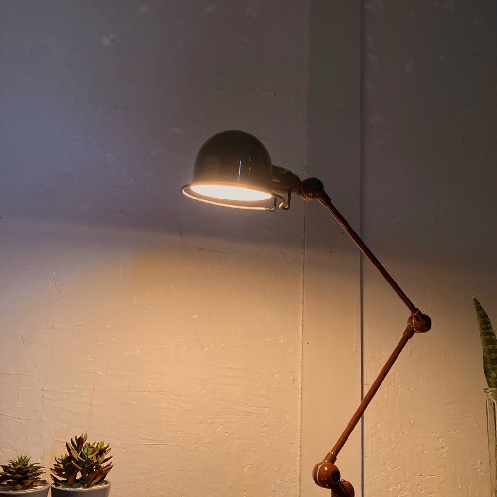 ジェルデ / JIELDE 2アーム デスクランプ JD333 ブラウン インダストリアル 中古