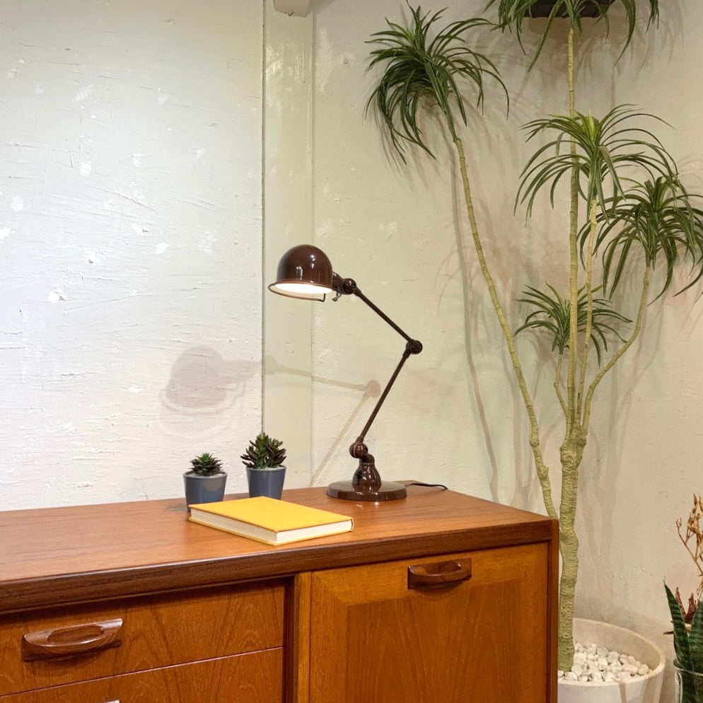 ジェルデ / JIELDE 2アーム デスクランプ JD333 ブラウン インダストリアル 中古