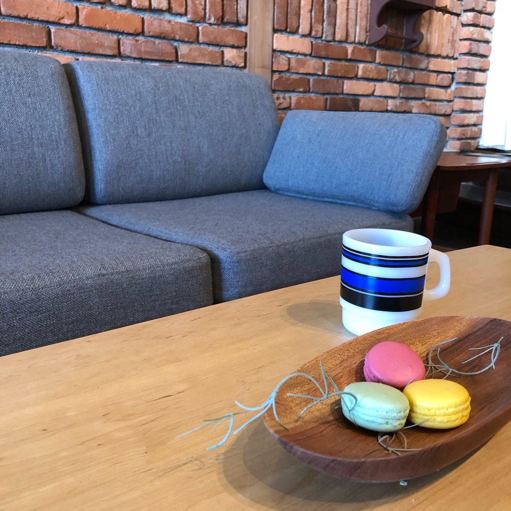 ファイヤーキング / Fire-King マグカップ ボーダーストライプ ブルー ヴィンテージ